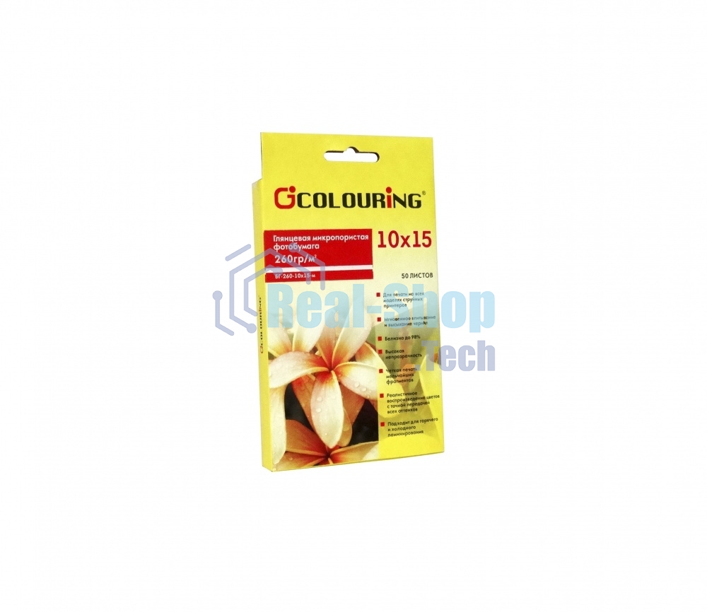 Фотобумага микропористая глянцевая CG-БГ-260-10х15-м-50, 260г/м2, 10х15, 50л, 5760 dpi (Mi)