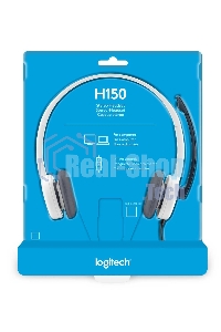 Гарнитура проводная с микрофоном Logitech H150 белый накладные оголовье (981-000350)