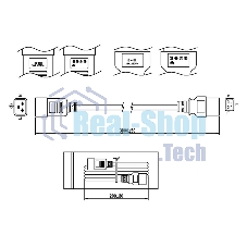 Кабель Hyperline PWC-IEC19-IEC20-1.8-BKКабель питания IEC 320 C19 - IEC 320 C20 (3x1.5), 1.8 м