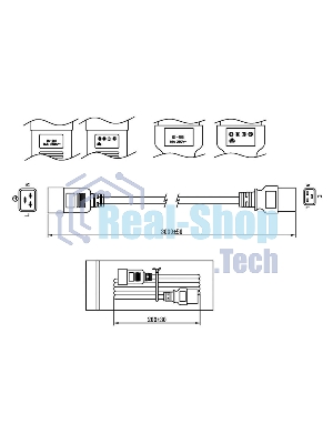 Кабель Hyperline PWC-IEC19-IEC20-1.8-BKКабель питания IEC 320 C19 - IEC 320 C20 (3x1.5), 1.8 м