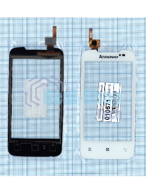 Сенсорное стекло (тачскрин) для Lenovo A390, белое