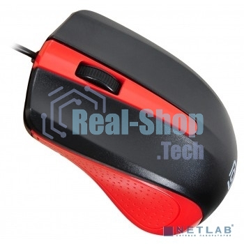 Мышь проводная Oklick 225M черный/красный, 1200 dpi, USB, кнопки - 3