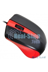 Мышь проводная Oklick 225M черный/красный, 1200 dpi, USB, кнопки - 3