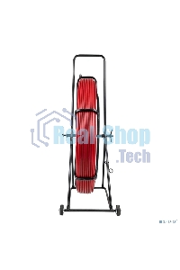 Протяжка кабельная Rexant (УЗК в тележке), стеклопруток d=11,0 мм, 100 м красная