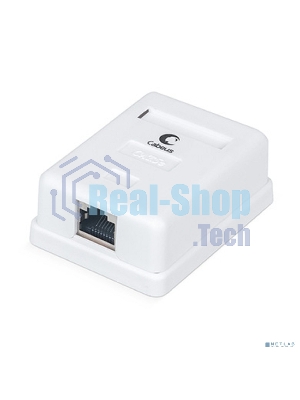 Розетка в сборе Cabeus, 1x RJ45(8P8C), кат. 5е, экр., внешняя, белый, (WS-8P8C-Cat.5e-SH-1)
