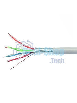 Кабель Cablexpert FPC-6057-4-CU, FTP indoor 4x2x0.57, медный, кат.6, однож., 305м, coil, серый