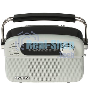 Радиоприемник белый SVEN SRP-505 (4 Вт, FM/AM/SW, USB, SD/microSD, Bluetooth, 1200 мАч)
