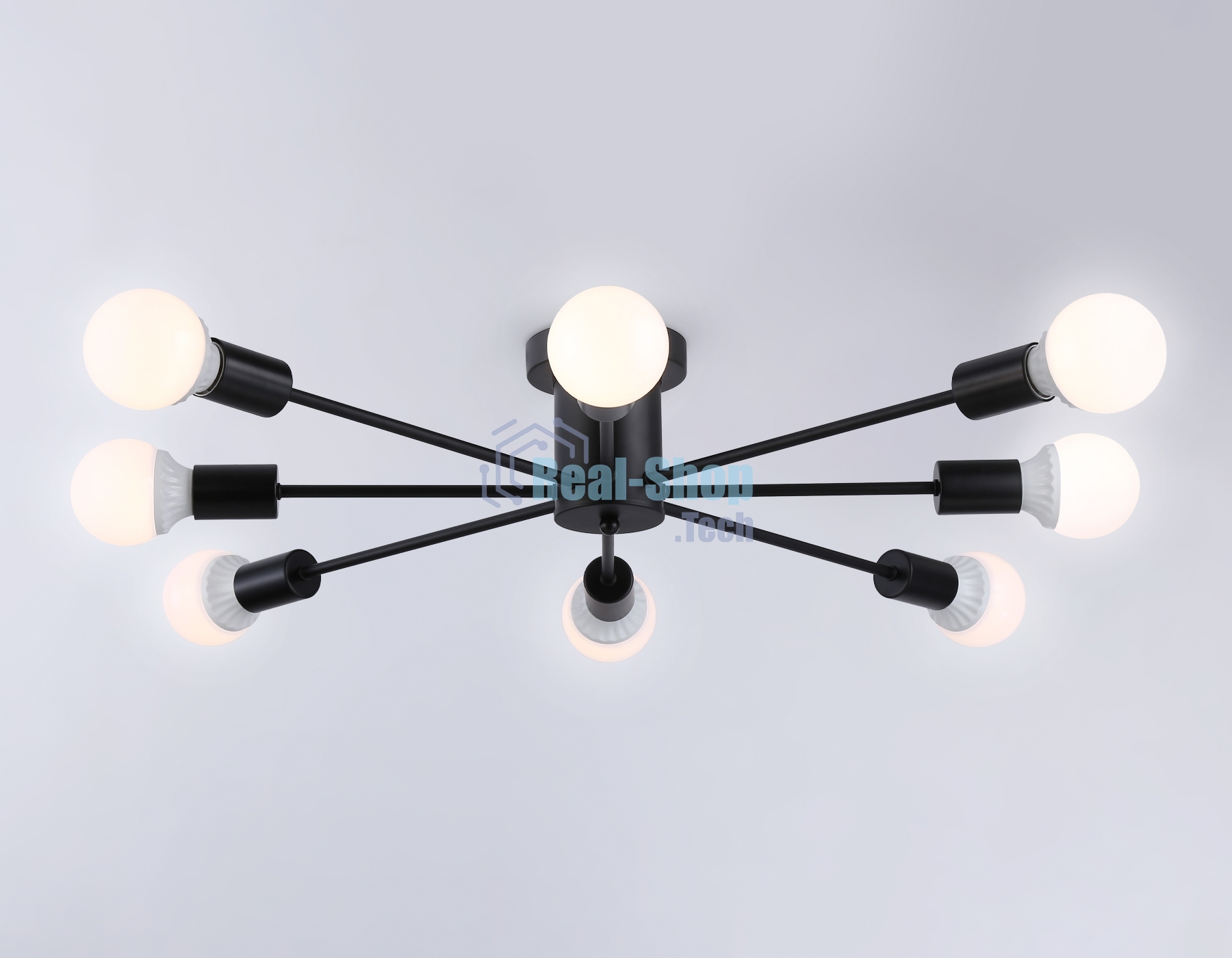 Светильник Ambrella light TR80411/8 BK черный E27/8 max 60W D950*150