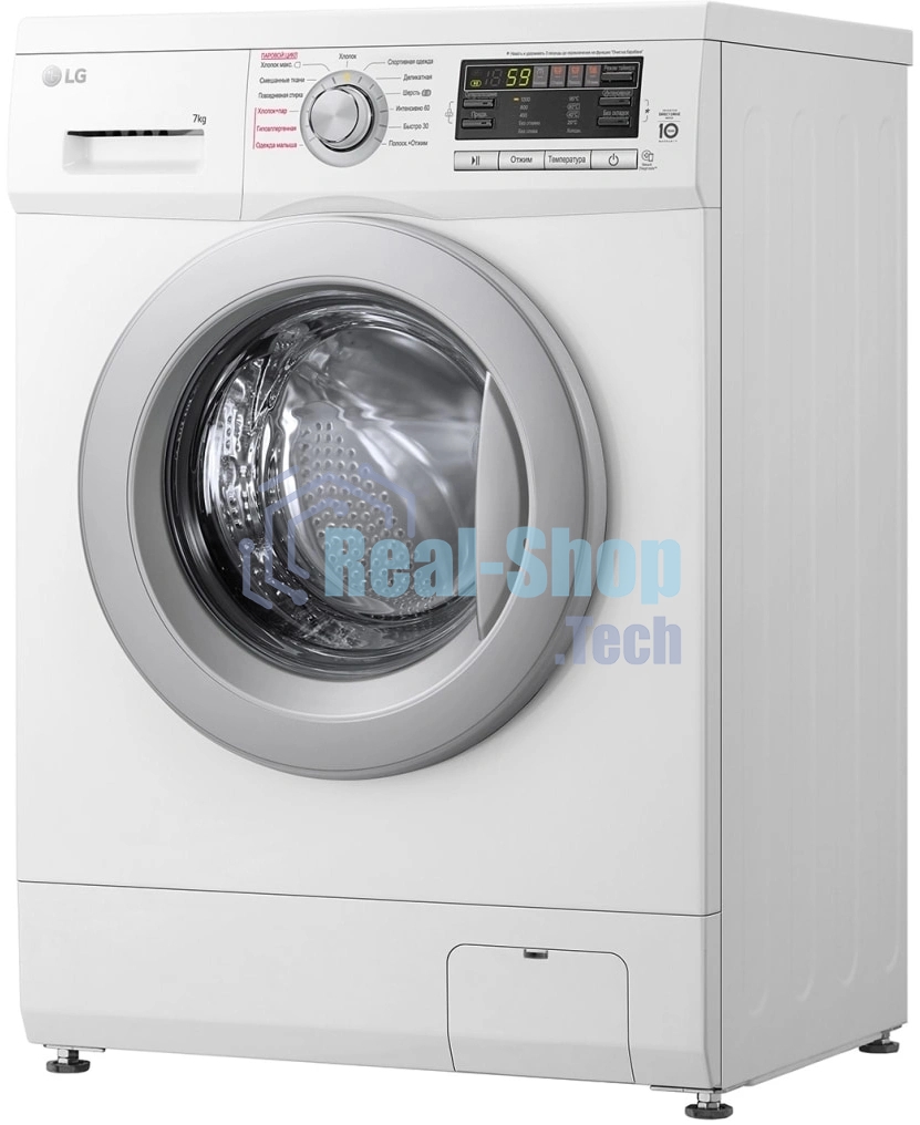 Стиральная машина LG F1296HDS1 белый, загрузка фронтальная 7 кг, 1200 об/мин., класс: А