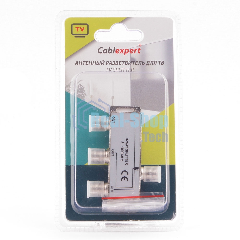 Разветвитель на 3 телевизора, Cablexpert AS-TV-03, 5-1000MHZ