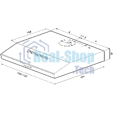 Вытяжка подвесная KRONA Ermina 500 ivory PB бежевый, 49.6 см, 455 куб. м/ч, 42 дБ
