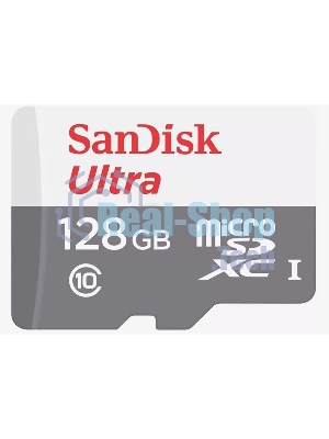 Флеш карта microSD 128Gb SanDisk microSDXC Class 10 Ultra UHS-I 100Mb/s