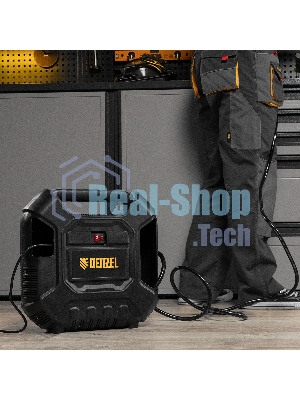 Компрессор воздушный Denzel DL1100 1,1 кВт, 180 л/мин, с набором аксессуаров 58005