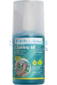 Чистящий спрей Defender для экранов/пластиковый флакон с пульверизатором 200 мл + микрофибра 20 х 20 см/Беларусь