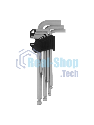 Набор ключей имбусовых Сибртех HEX, 2-12 мм, CrV, 9 шт., удлиненные, с шаром