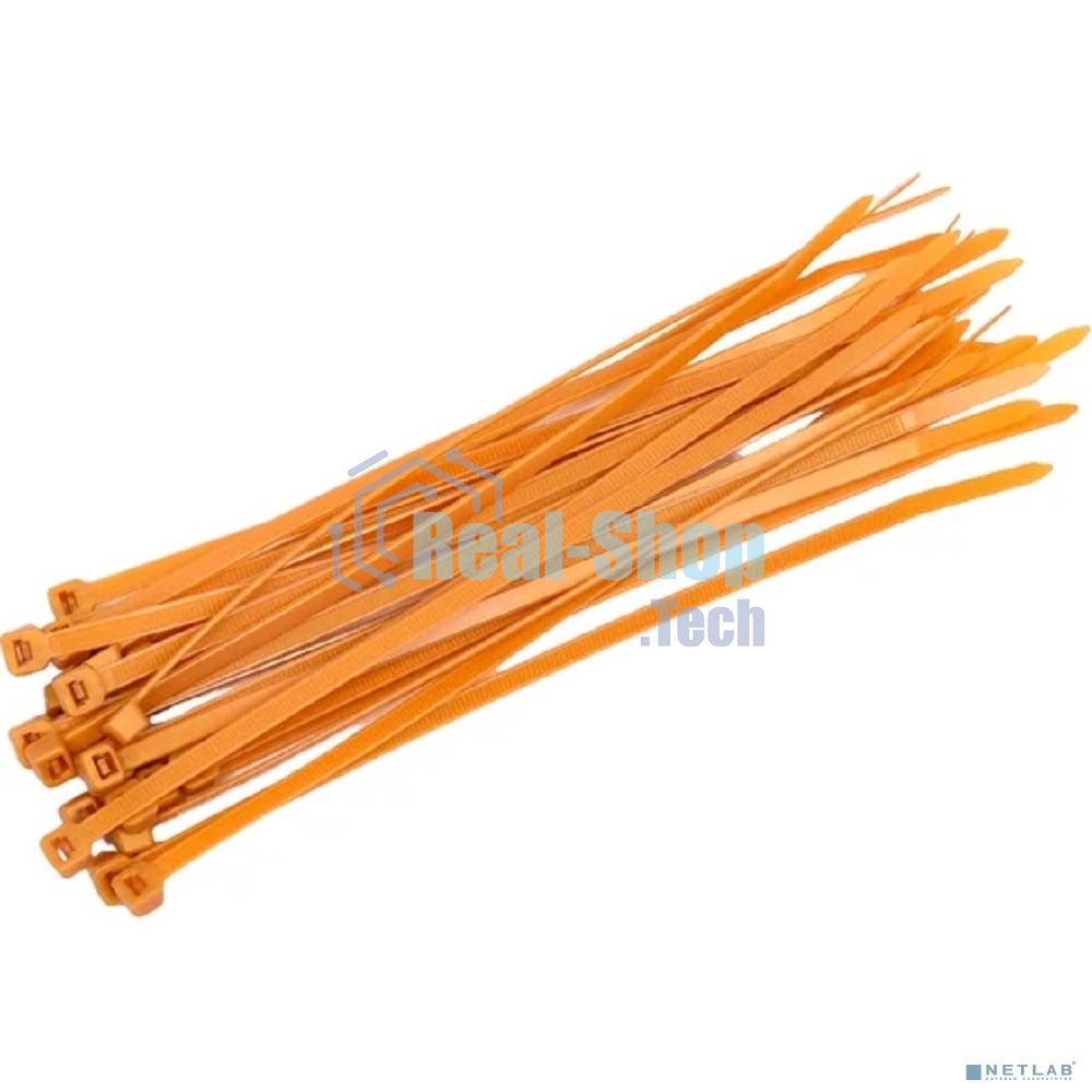 Стяжка кабельная Rexant нейлоновая 200x4,8 мм, коричнево-золотая (RAL8001) (100 шт/уп)