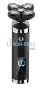 Электробритва Centek CT-2151 (черный) ротор 4D, влажное бритье, 5 плав.голов, USB, зарядка 1 час, LiIon800мAч