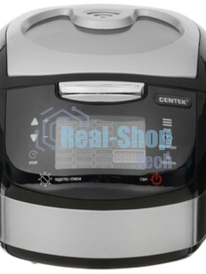 Мультиварка Centek CT-1472 Ceramic черный/сталь, 860 Вт, 5.0 л, LED, 21 программа