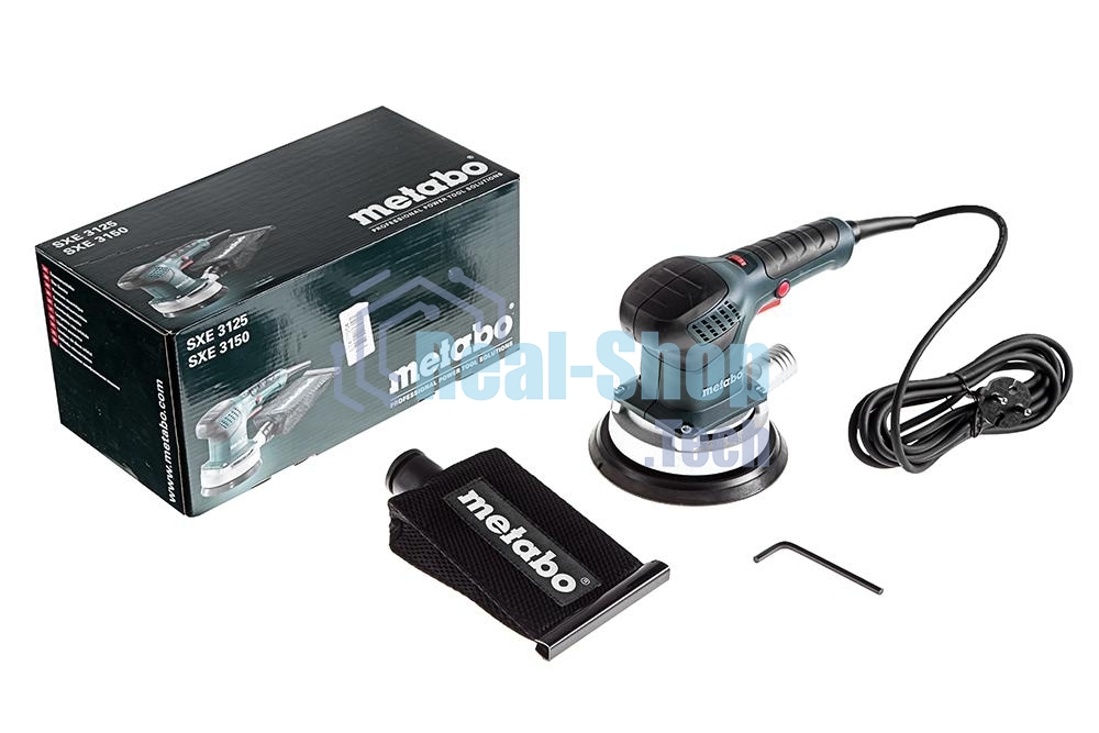 Эксцентриковая шлифовальная машина Metabo SXE 3150 600444000 310вт,150мм,3мм,эл-ка,картон, 12000 об/мин, вес 1.6 кг