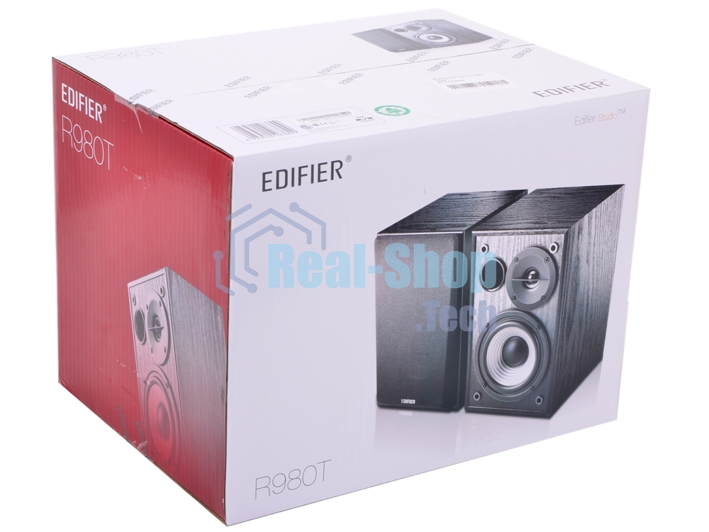 Колонки Edifier R980T темное дерево/черный Активные, 2 x 12W RMS, 70-18000Гц, дерево