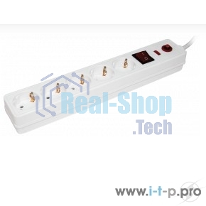 Сетевой фильтр Iek WFP10-16-05-01-N СФ-05К-выкл. 5 мест 2Р + PE/1,5 метра3х1 мм2