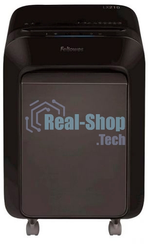 Шредер Fellowes PowerShred LX210 черный (секр.P-4) перекрестный 16лист. 23лтр. скрепки скобы пл.карты