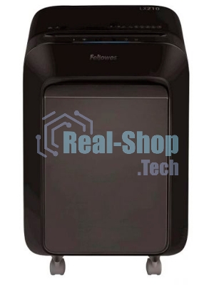 Шредер Fellowes PowerShred LX210 черный (секр.P-4) перекрестный 16лист. 23лтр. скрепки скобы пл.карты