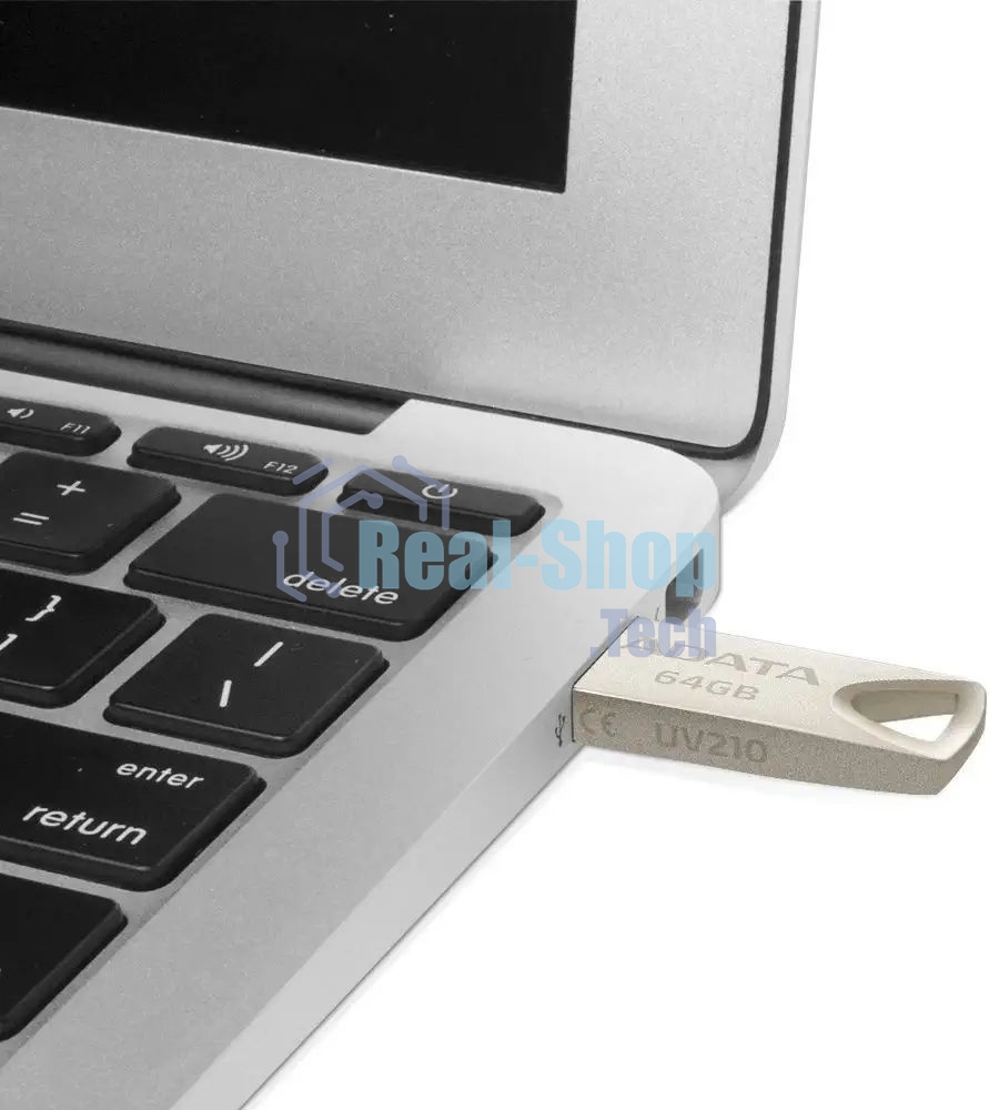 Флешка USB ADATA UV210 (AUV210-64G-RGD), 64Gb, USB 2.0, R/W 15/5, серебро