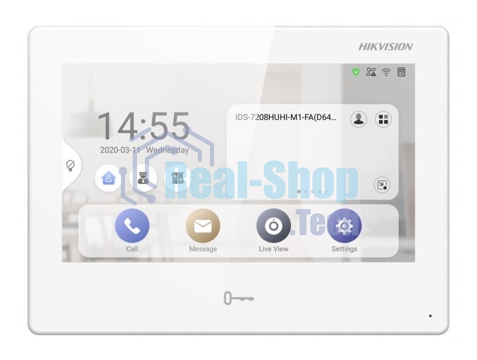 Видеодомофон Hikvision DS-KH9310-WTE1(B) белый