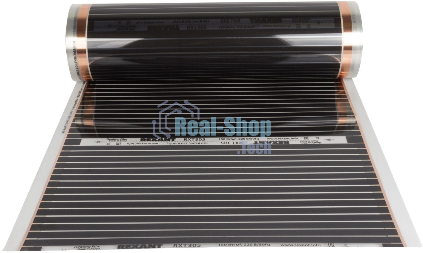 Пленочный теплый пол Rexant Optima 150 9 м²/0,5 х 18 м/1350 Вт