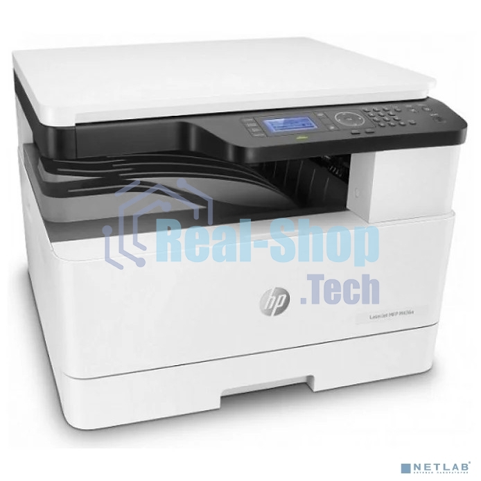 МФУ лазерное HP LaserJet MFP M438n (8AF43A), A3, ч/б, печ. до 22 стр/мин. (А4) до 12 стр/мин. (А3), 1200 x 1200 dpi (печать), 600x600dpi (скан.), USB, RJ-45