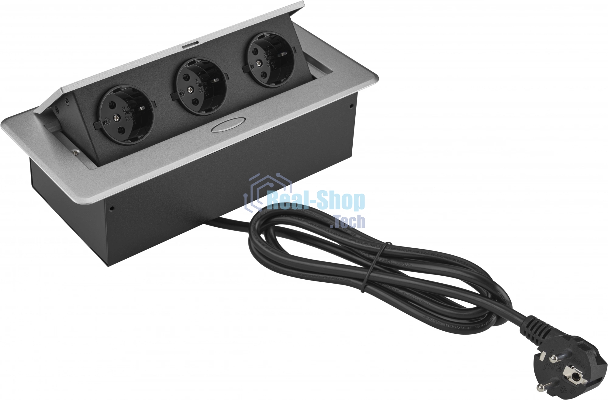 Розетка Cactus CS-SOCKET-EU3-GYBK для столешницы серый (уп.:1шт)