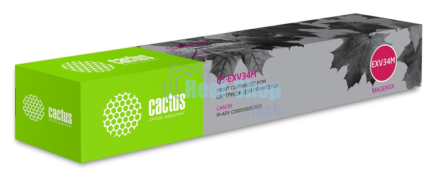 Картридж лазерный Cactus CS-EXV34M пурпурный (19000 стр.) для Canon IR Advance C2030L, C2030i, C2020L, C2020i, C2025i