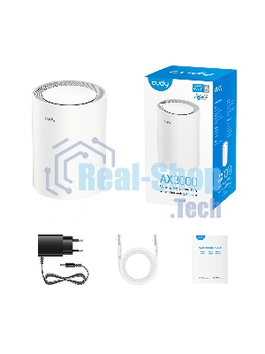 Бесшовный Mesh роутер Cudy M1800 (M1800 1-PACK) AX1800 10/100/1000BASE-TX/Wi-Fi белый