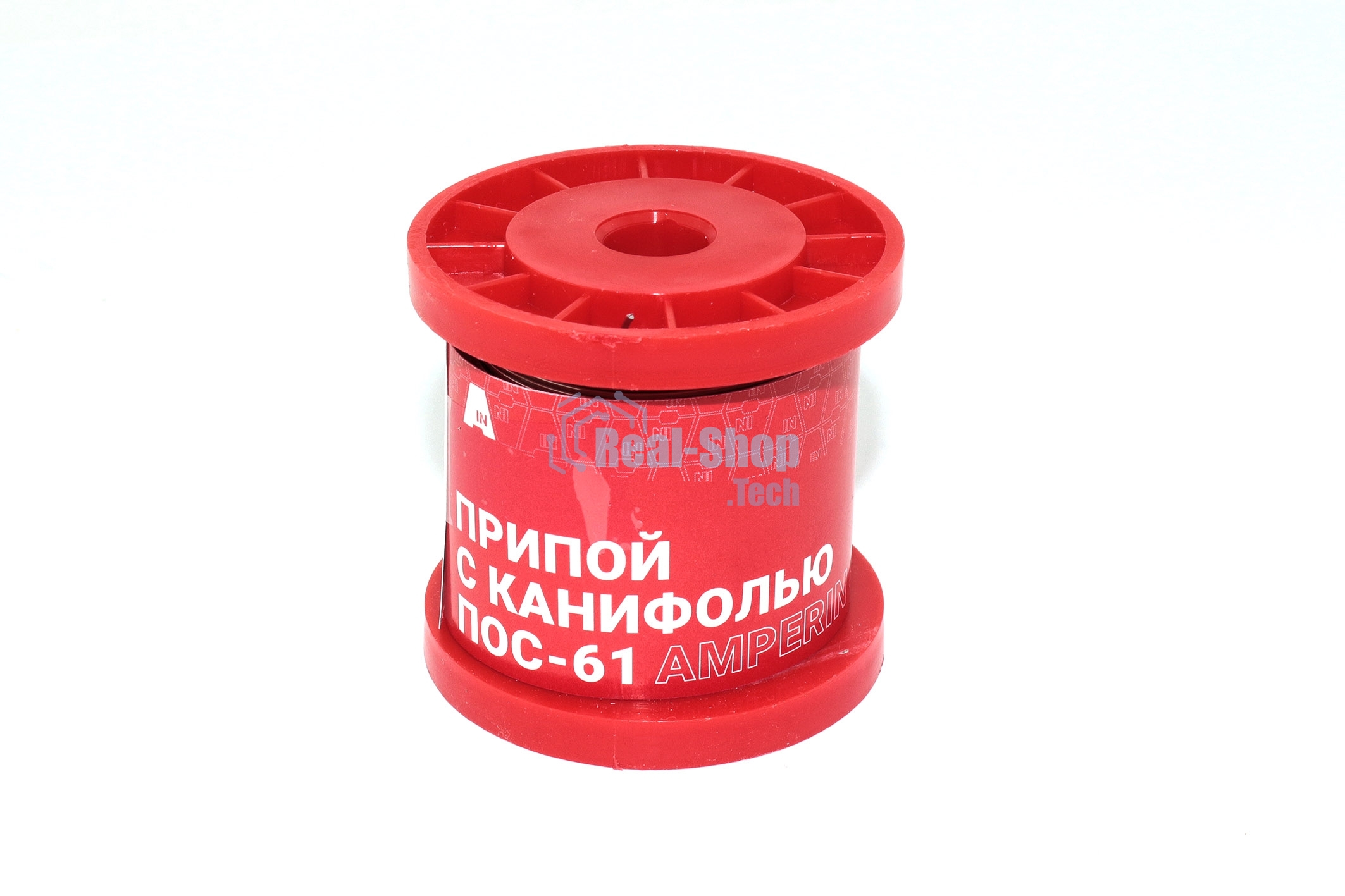 Припой с канифолью ПОС-61 Amperin S61-0.810R диаметр 0,8 мм 100 г.