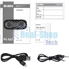 Портативная акустика Sven PS-165, черный (16 Вт, Waterproof (IPx6), TWS, Bluetooth, microSD, 3000мА*ч)