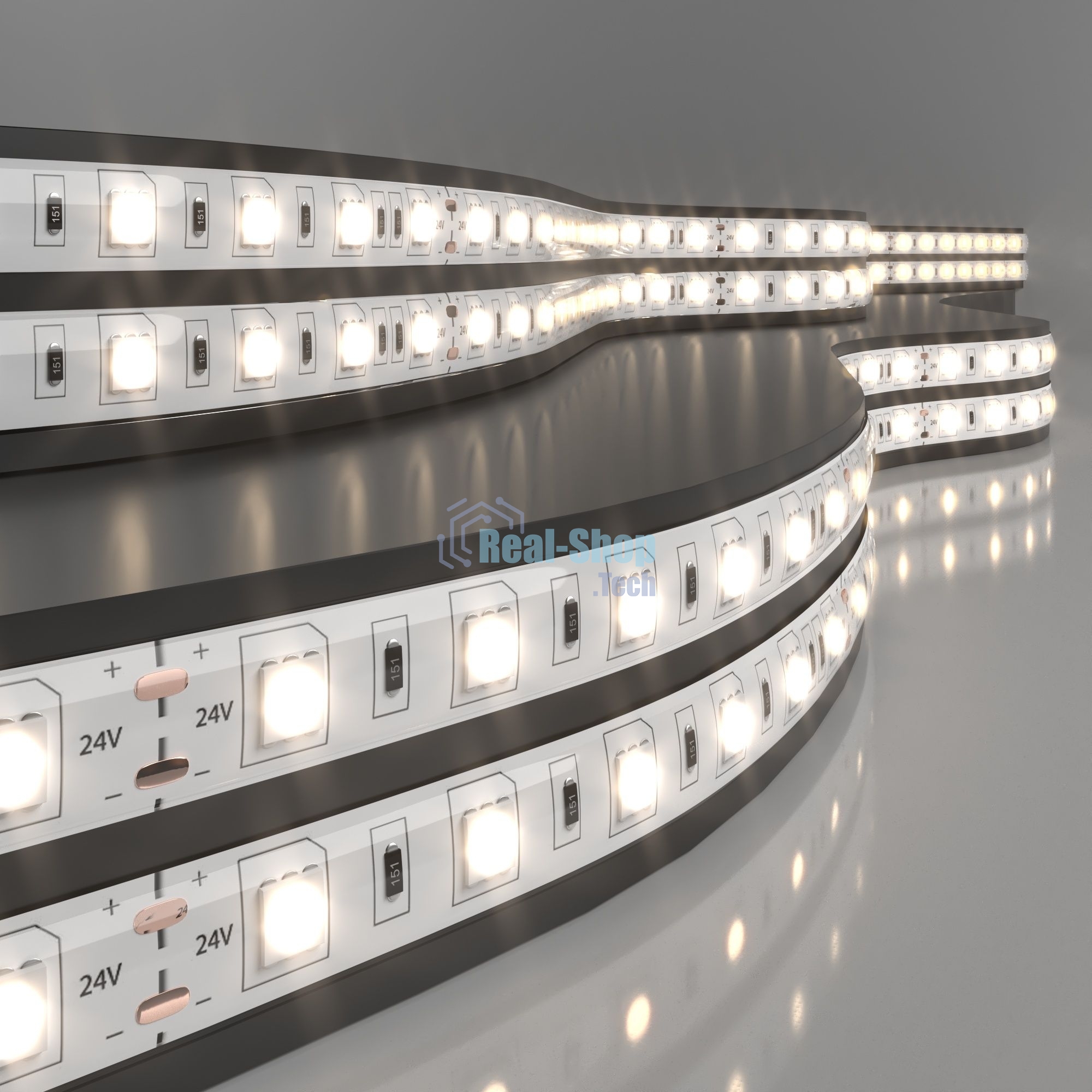 Лента светодиодная 5050 24V 60Led 14,4W IP65 / 60Led 14,4W IP65 3300K тёплый белый