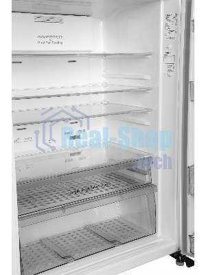 Холодильник Hitachi R-V660PUC7-1 PWH белый двухкамерный инвертер 405/145л морозилка сверху