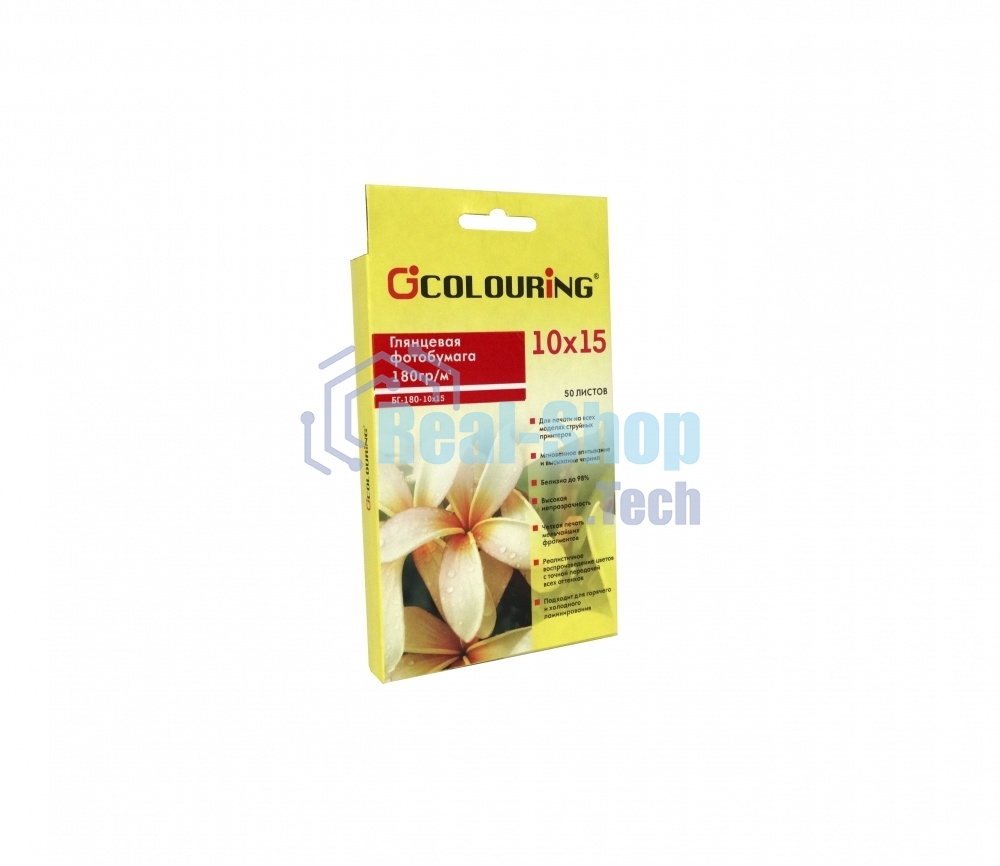 Фотобумага CG-БГ-180-10х15-50 глянцевая, 180 г/м2, 10х15см, 2880 dpi 50л