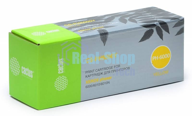 Картридж лазерный Cactus CS-PH6000Y (106R01633) желтый (1000 стр.) для Xerox 6000/6010