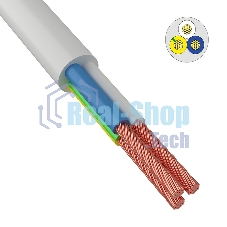 Провод соединительный ПВС 3х2,5 мм² 100 м белый ГОСТ 7399-97