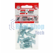 Болт М8х25 с шестигранной головкой цинк. DIN 933 (уп.12шт) класс прочности 8.8. пакет Tech-Krep 102968