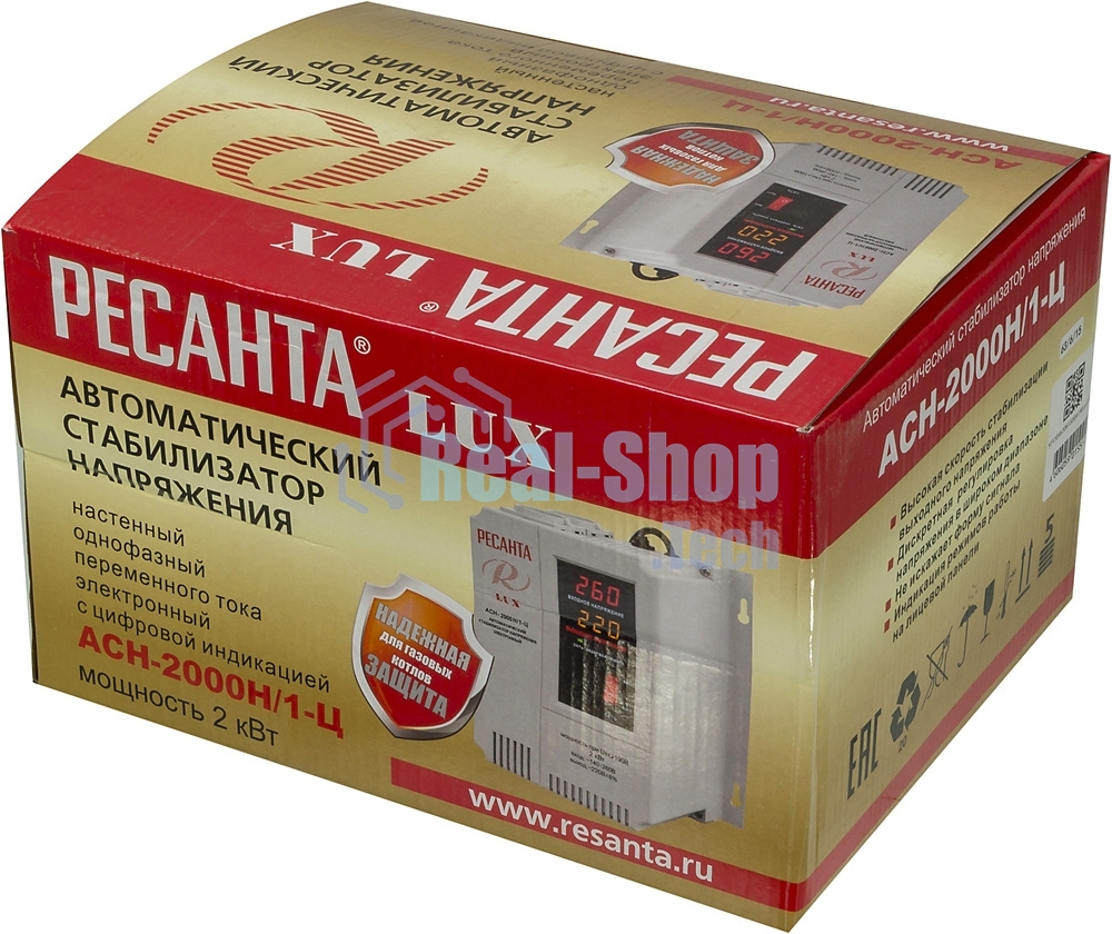 Стабилизатор АСН- 2 000 Н/1-Ц Ресанта Lux
