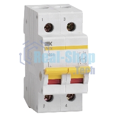 Выключатель нагрузки Iek MNV10-2-100 (мини-рубильник) ВН-32 2Р 100А ИЭК