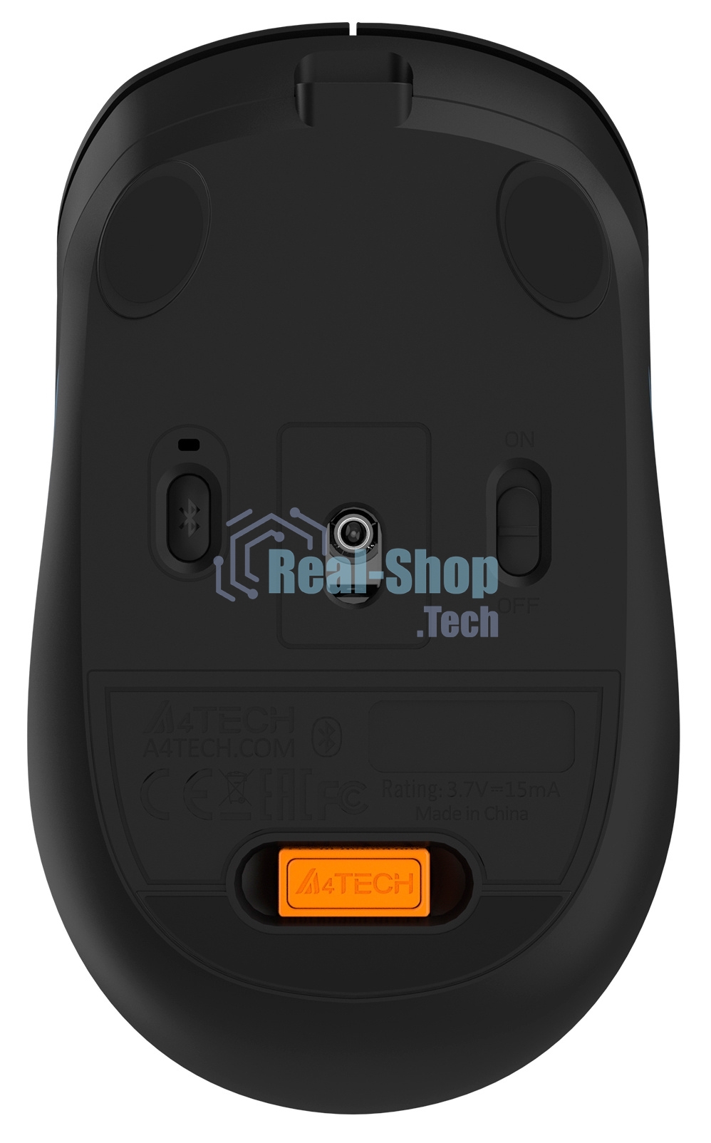 Мышь беспроводная A4Tech Fstyler FB10C черный/синий, 2000 dpi, радиоканал, Bluetooth, USB, кнопки - 4