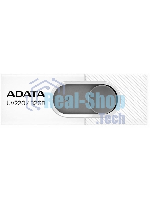 Флешка USB ADATA UV220 (AUV220-32G-RWHGY), 32Gb, USB 2.0, R/W 15/5, белый/серый