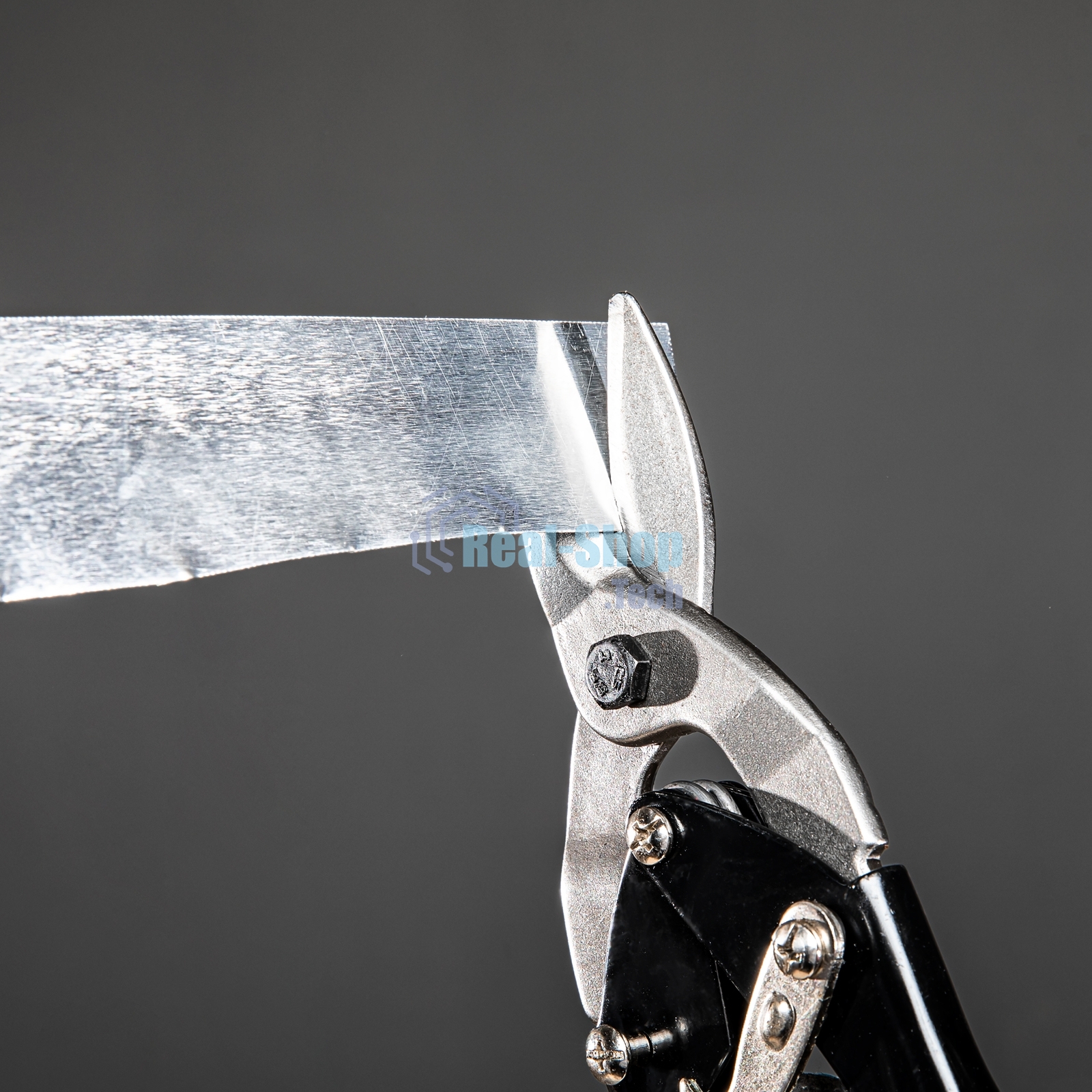 Ножницы по металлу Matrix, 250 мм, левые, обрезиненные рукоятки