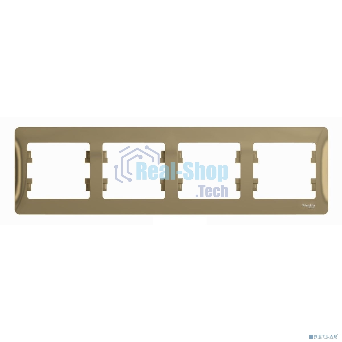 Рамка 4-м Glossa горизонт. титан SchE GSL000404