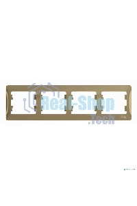 Рамка 4-м Glossa горизонт. титан SchE GSL000404