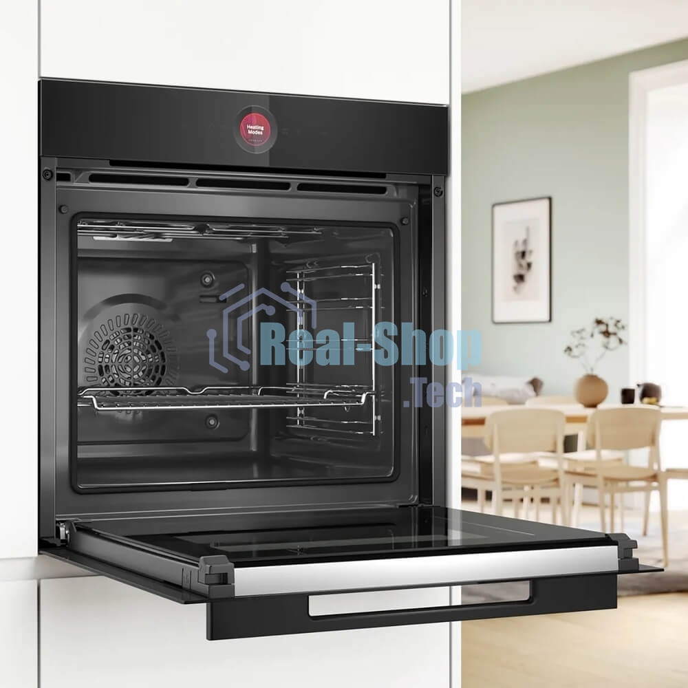 Встраиваемый духовой шкаф Bosch HBG9742B1S с 14 режимами нагрева,контроль температуры от 30 °C до 300 °C,объем 71 л
